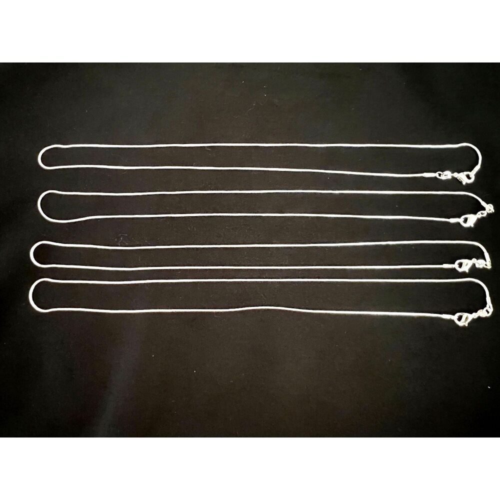 Silver chains, 2nd lot of 4 -  925 Sterling -  18 inches long